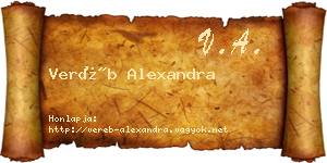 Veréb Alexandra névjegykártya