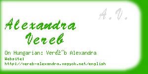 alexandra vereb business card